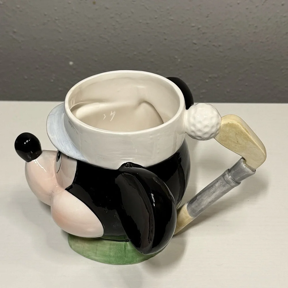 Vintage Applause Disney 3D Mickey Mouse Golfer Ceramic Mug